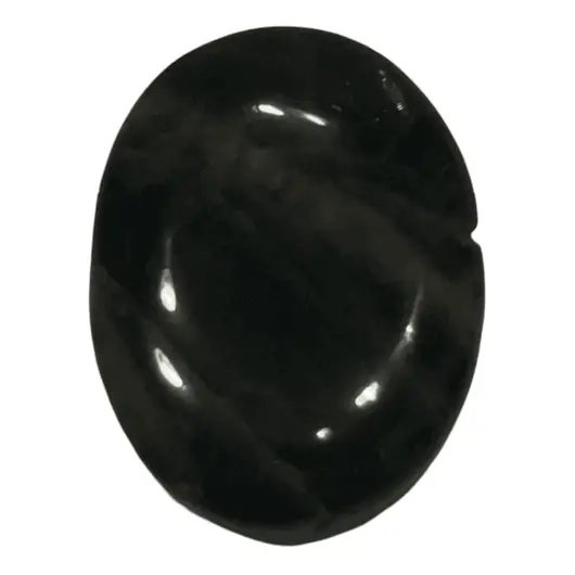 Piatra terapeutica Worry stone Cuart fumuriu, 30-40mm