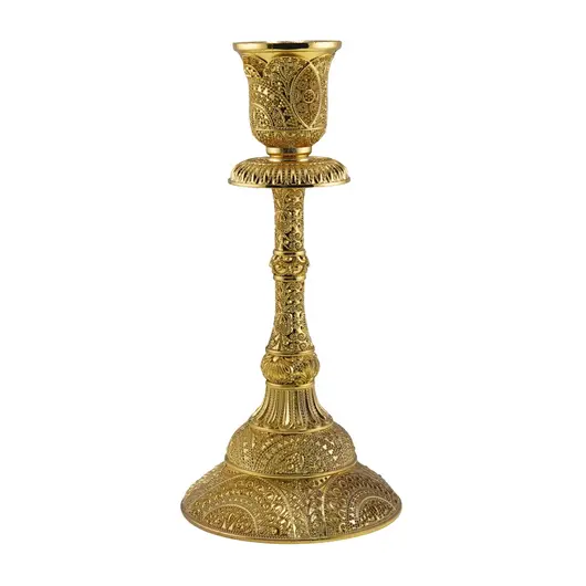 Sfesnic auriu gravat cu model bizantin, 17cm