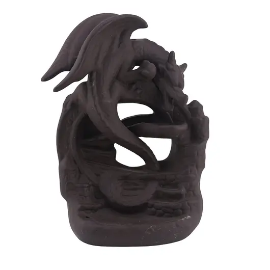 Suport ardere conuri parfumate cascada - backflow, dragon pe stanci