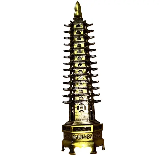Statueta pagoda cu 13 nivele din metal