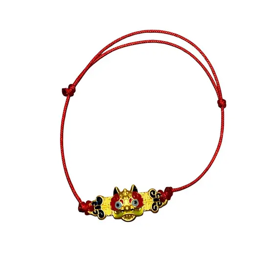 Bratara feng shui pe snur cu Ru Yi si dragon