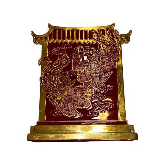 Statueta feng shui din metal energie Yang si Phoenix