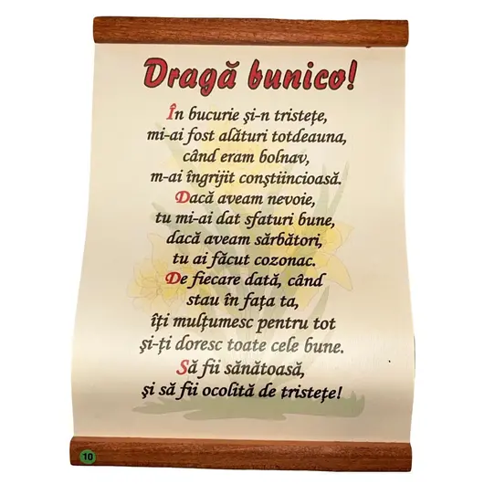 Pergament " Draga bunico"