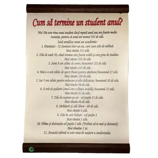 Pergament " Cum sa termine un student anul?"