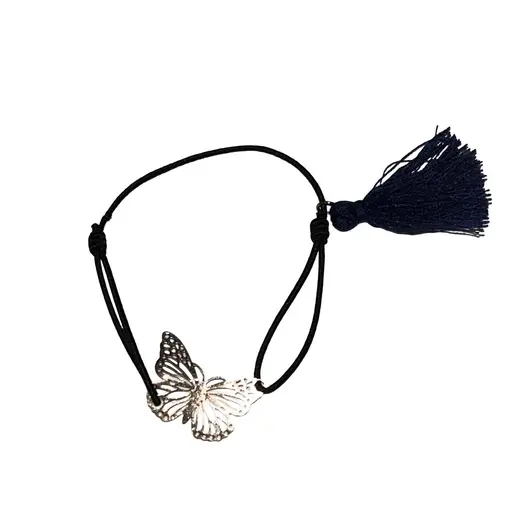 Bratara pe snur elastic cu charm Fluture
