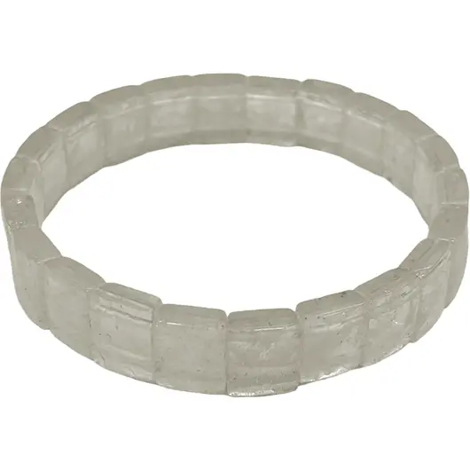 Bratara lata cristal de stanca dreptunghiular fatetat pe elastic