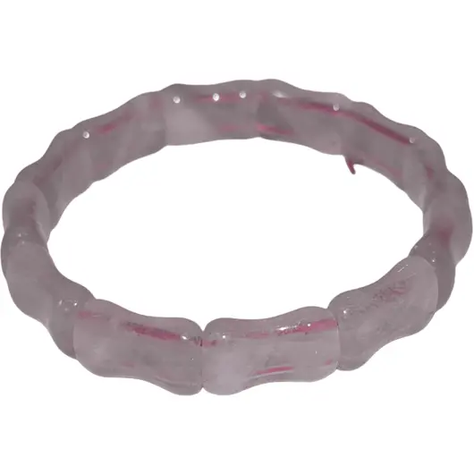 Bratara lata Cuart roz model plat pe elastic