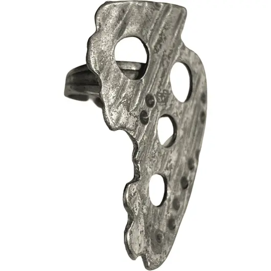 Inel cupru argintat, model perforat