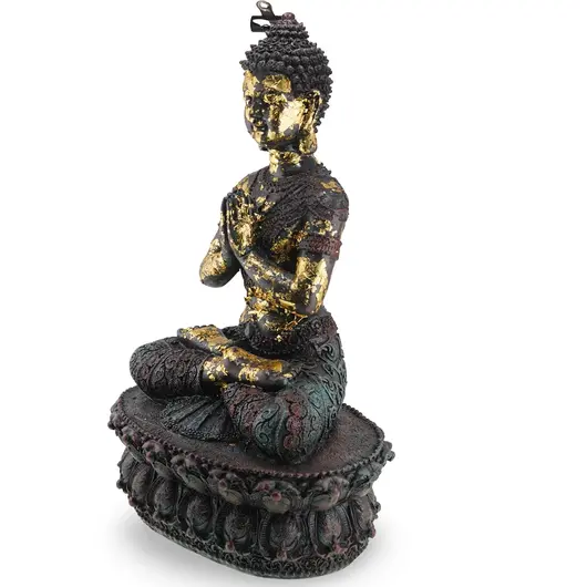Statueta Feng Shui Buddha Mudra Anjali, simbol al recunostintei, paci interioare si iluminarii spirituale, imagine 3
