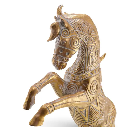 Statueta Feng Shui Cal Cabrat cu motive tribale, imagine 2