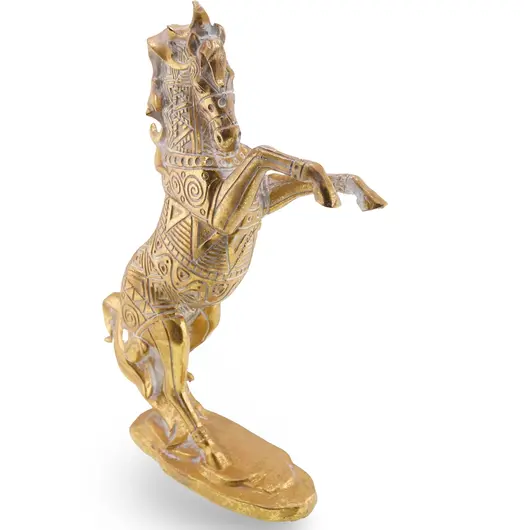 Statueta Feng Shui Cal Cabrat cu motive tribale, imagine 3