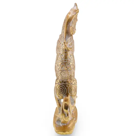Statueta Feng Shui Cal Cabrat cu motive tribale, imagine 4