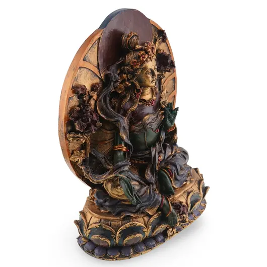 Statueta Feng Shui Tara Verde, Zeita compasiunii active, protectiei si iluminarii rapide, imagine 3