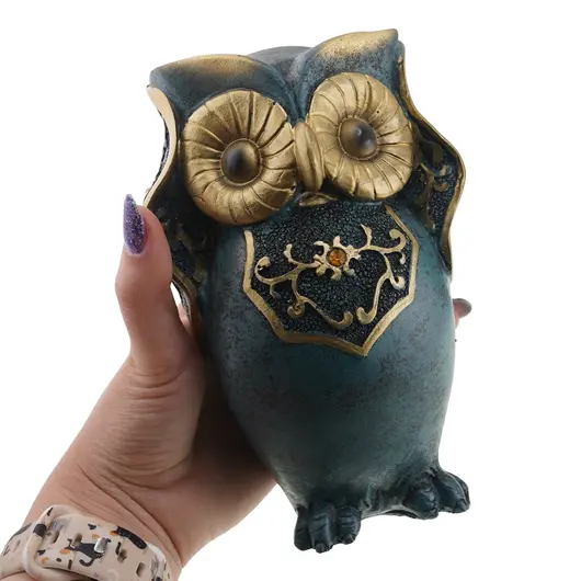 Statuete Feng Shui set trei bufnite, nu vezi raul, nu auzi raul, nu rostesti raul, imagine 4