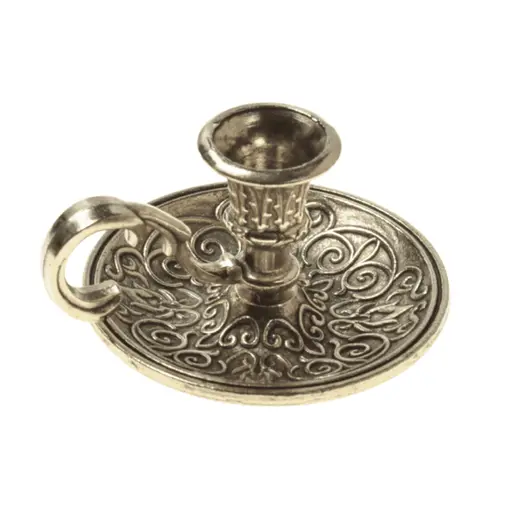 Suport lumanare stalp, din metal vintage, 5cm x 2,5cm