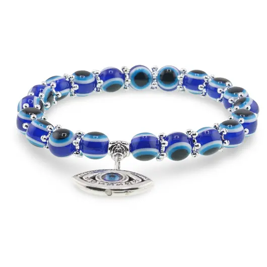 Bratara cu ochi protectori sfere si charm Ochiul lui Horus, imagine 2