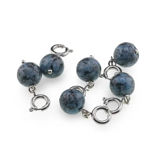 Pandantiv / Breloc cu Jasp sesame albastru sfera, 10mm, imagine 2