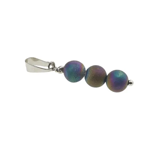 Pandantiv Cuart Titan Aura sfere, 6mm