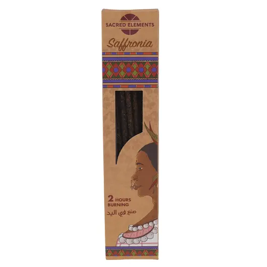 Betisoare parfumate artizanale organice Sacred Elements - Saffronia 8 buc