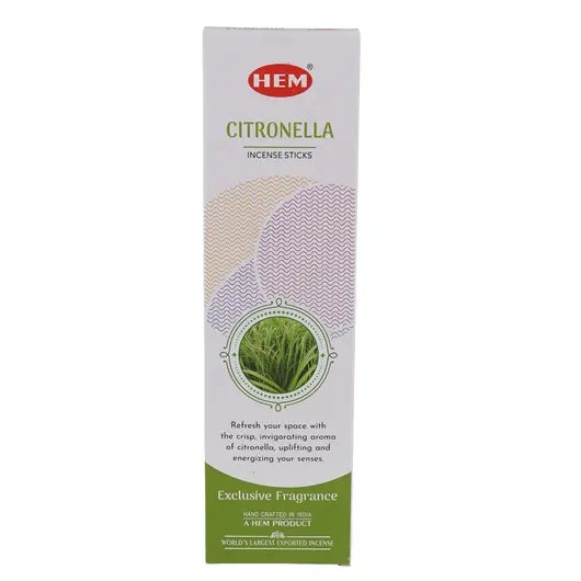 Betisoare parfumate HEM Citronella, 25g