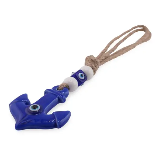 Breloc / Accesoriu din rasina cu ochi protector, ancora, imagine 2