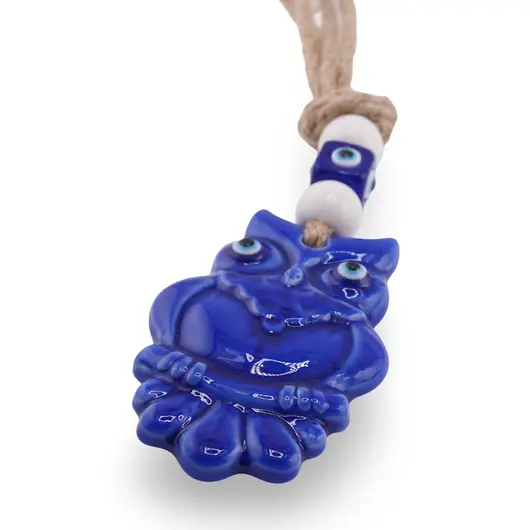 Breloc / Accesoriu din rasina cu ochi protector, bufnita, imagine 2