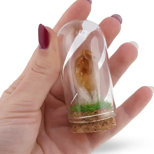 Cupola cu cristal natural Citrin cu varf, 65mm, imagine 3