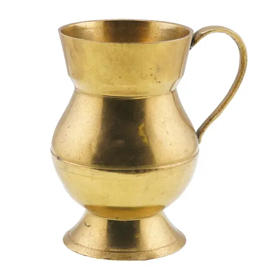 Canuta vintage din alama, model cu maner clasic, 9cm