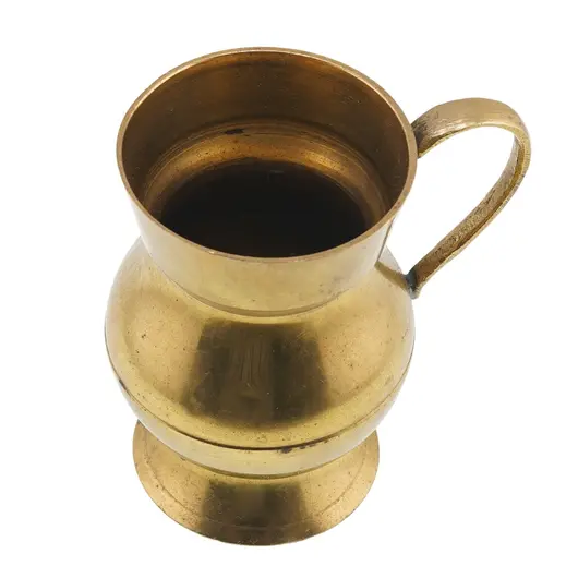 Canuta vintage din alama, model cu maner clasic, 9cm, imagine 2