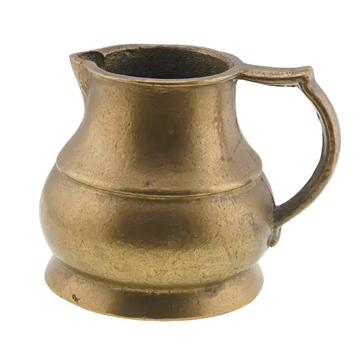 Canuta vintage din bronz cu maner clasic, 9cm