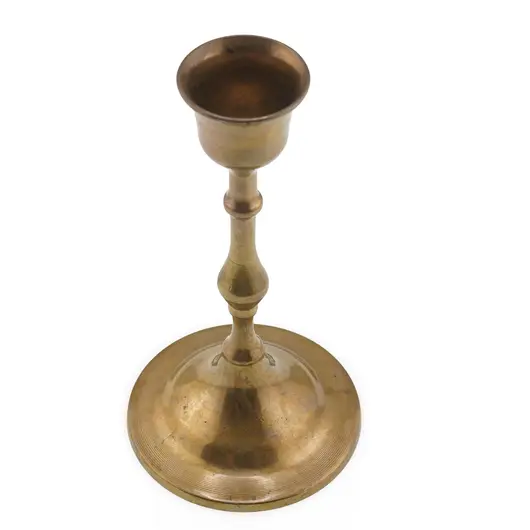 Sfesnic din alama vintage, model auriu clasic, 13cm, imagine 2