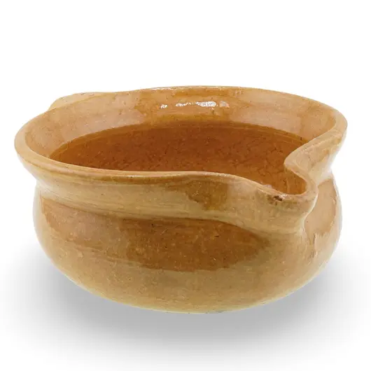 Vas ceramic vintage, model maro glazurat, 16cm