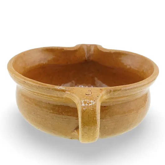 Vas ceramic vintage, model maro glazurat, 16cm, imagine 3