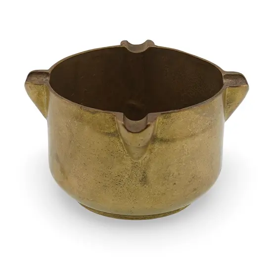 Vas din alama vintage, scrumiera, 10cm