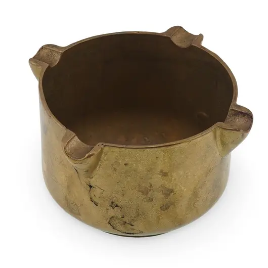 Vas din alama vintage, scrumiera, 10cm, imagine 3