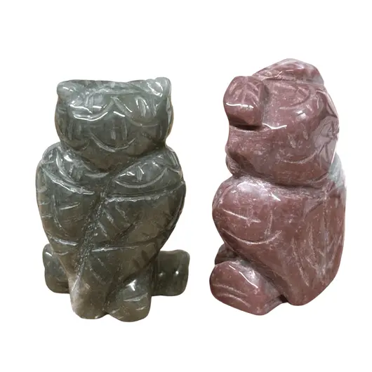 Bufnita Agat indian figurina gravata 47mm, imagine 2