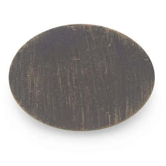 Platou decorativ din metal, model minimalist pe picior, 15cm