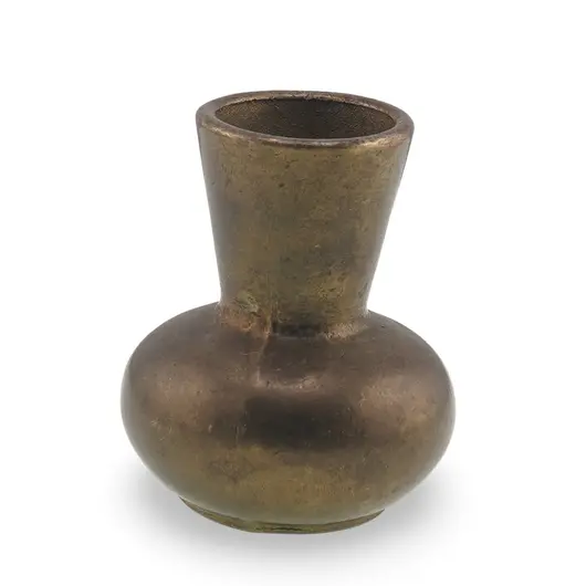 Vas vintage din alama cu gat evazat, 7cm