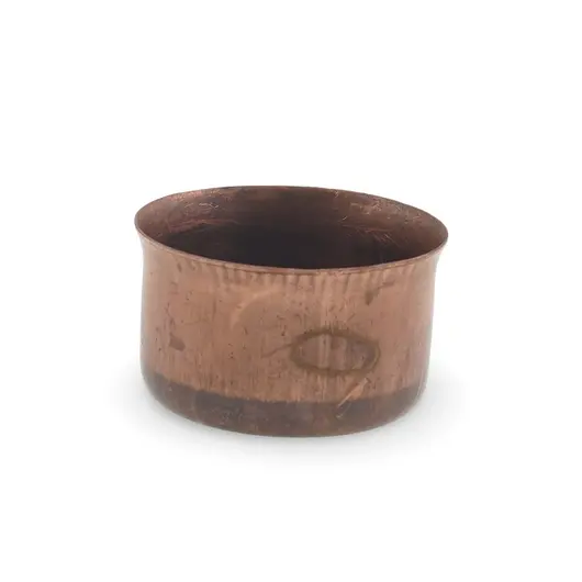 Vas cilindric vintage din cupru patinat, 4cm