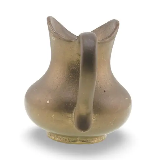 Cana vintage din alama, design clasic cu toarta rotunjita, 8cm, imagine 2