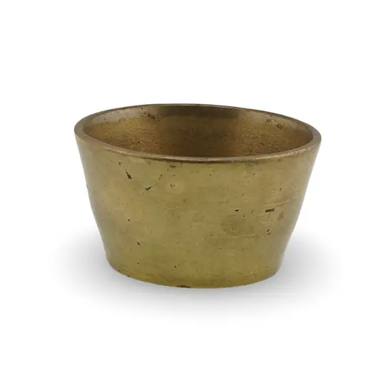 Vas vintage din alama, forma conica simpla, 6cm