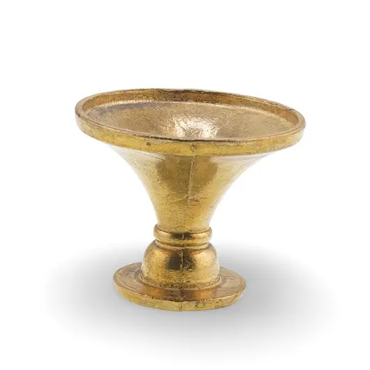 Pocal vintage din alama, cupa adanca pe picior, 6cm