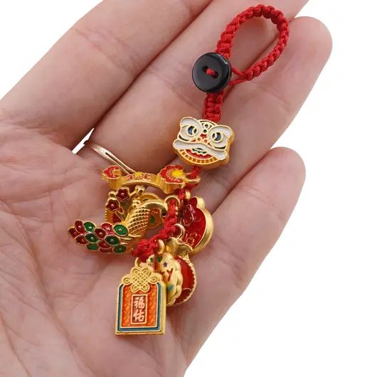 Amuleta feng shui cu opt simbouri pentru prosperitate si abundenta, imagine 3