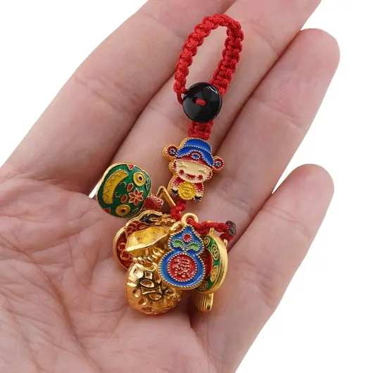 Amuleta feng shui cu opt simbouri pentru protectie si abundenta, imagine 3