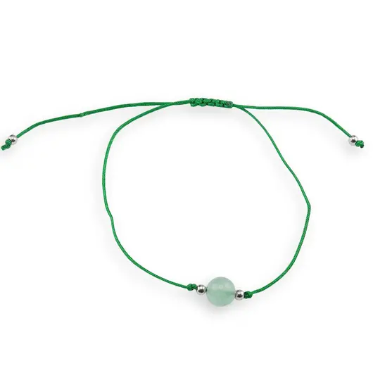 Bratara snur verde, Aventurin sfera 8mm