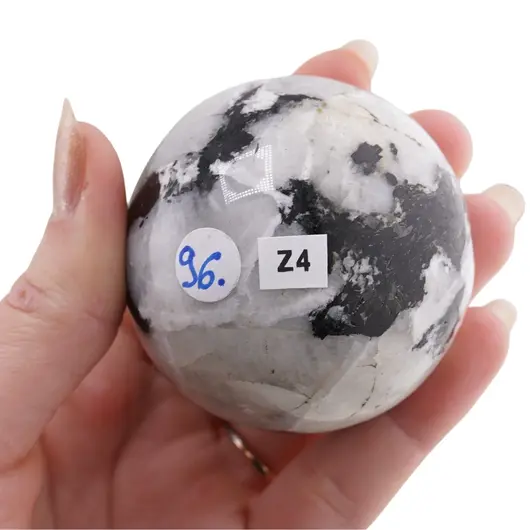 Piatra lunii cu Turmalina, sfera naturala unicat, Z4, imagine 2