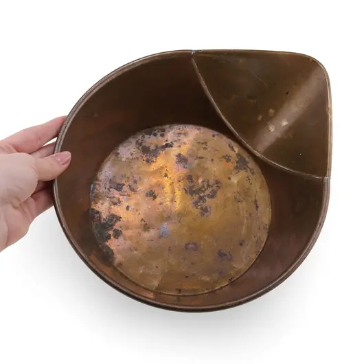 Vas vintage din alama cu gura ascutita, 26,5cm, imagine 3