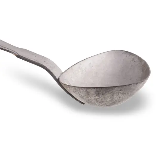 Polonic vintage din aluminiu cu maner lung, 38cm, imagine 2