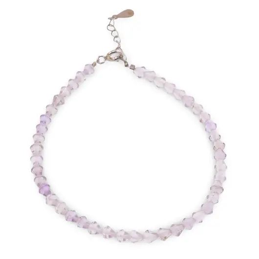 Bratara Ametist lavanda romb fatetat 4mm si argint 925
