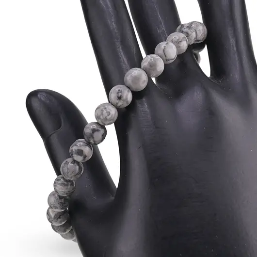 Bratara Jasp earth sfere 6mm, imagine 2